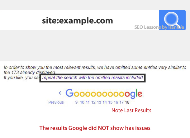 Google Search repeat omitted results feature