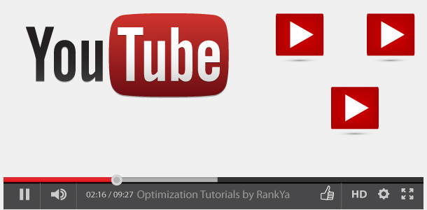 Video Player and video icons next to YouTube logo