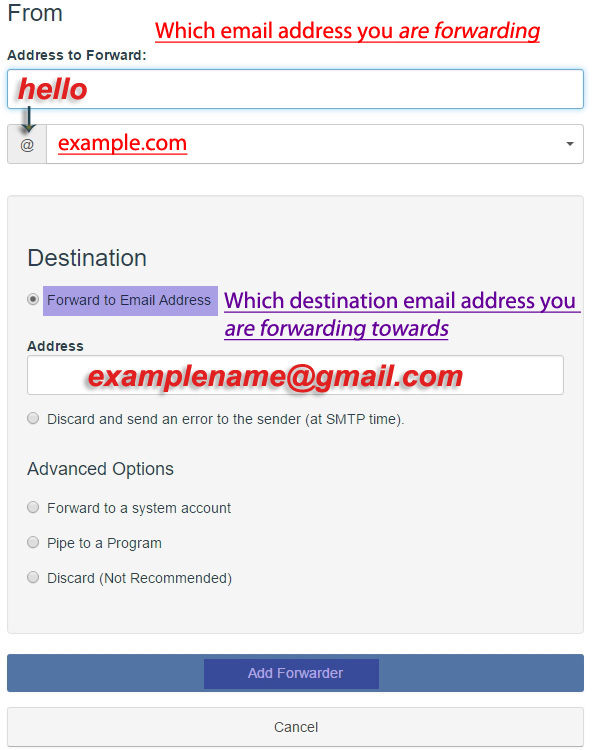 Crazy Domains Email Forwarding Options