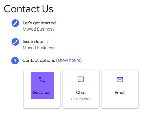 Google My Business Support Contact Options