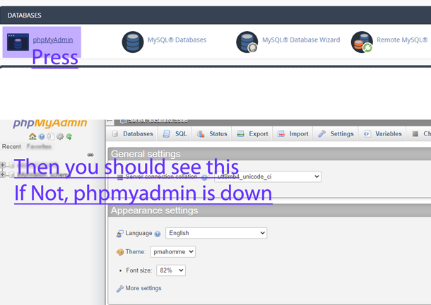 phpMyAdmin Check