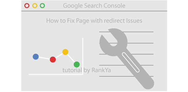 Google Search Console page with redirect issues