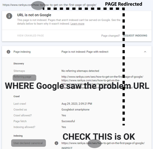 how to fix page redirect errors Search Console