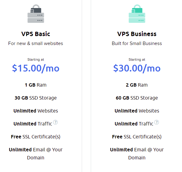 DreamHost VPS Hosting Basic and Business Plans