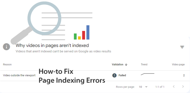 how to fix page indexing errors