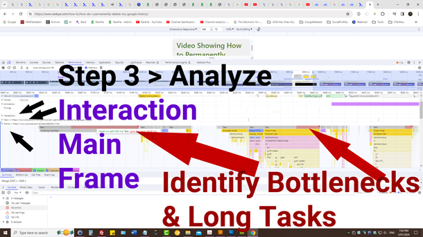 steps for fixing INP performance issues