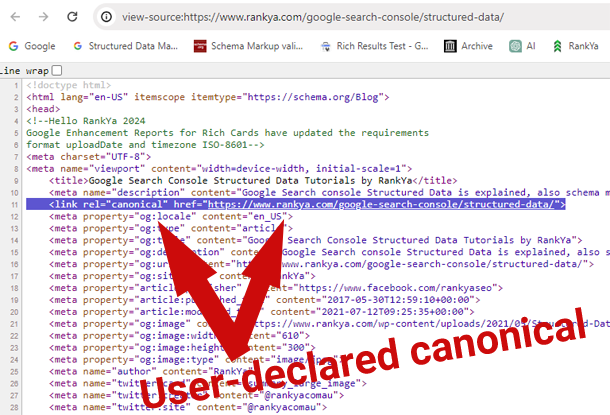 User declared canonical example