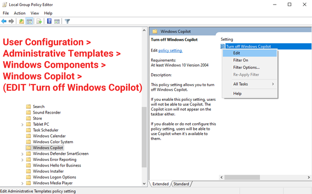 Windows Group Policy Settings