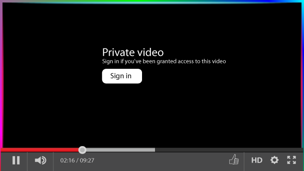 Private Video Screen