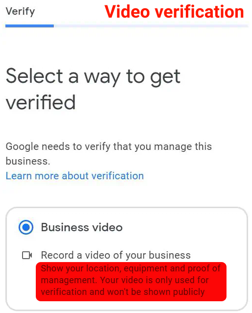 how to verify using video verification
