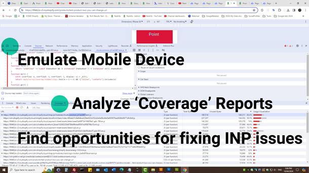 analyze for fixing INP issues