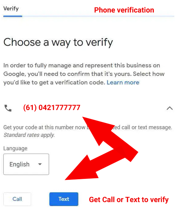 how to verify using phone verification