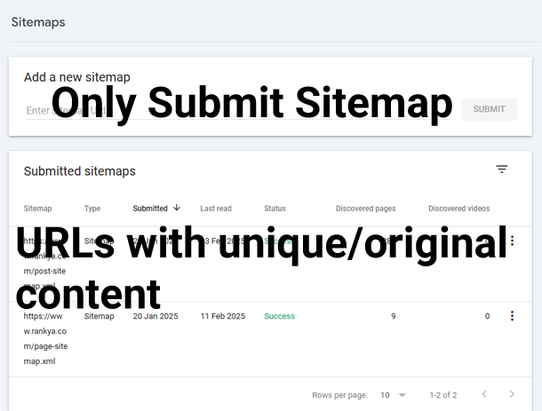 Add a new sitemap