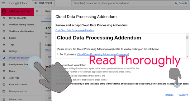 Additional terms for Google Cloud Platform