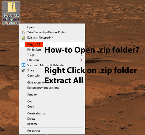 How-to Open .zip folder