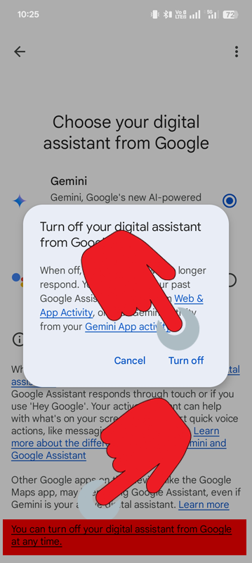 Turn Off Digital Assistant