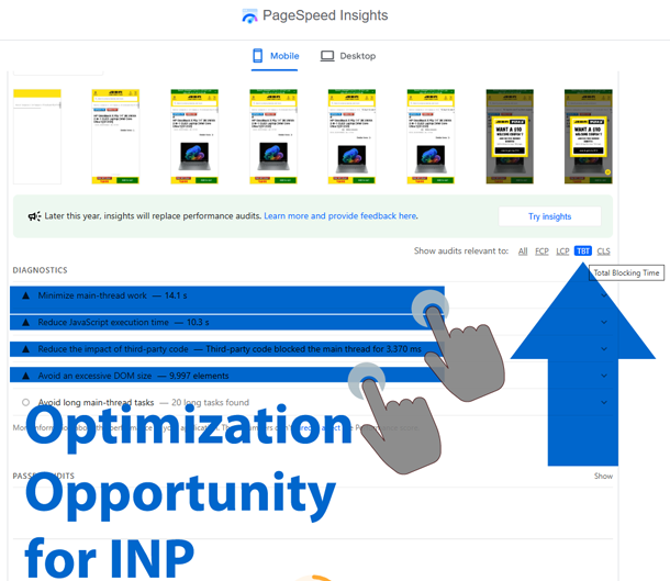 PageSpeed Insights TBT