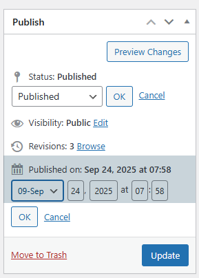 post scheduling option for WordPress WordPess schedule option