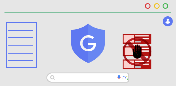 webpage illustration with web icons
