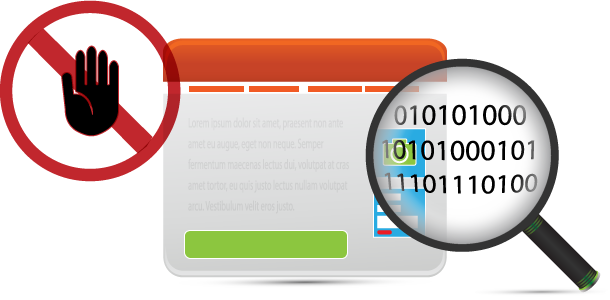 webpage stop magnifying icon