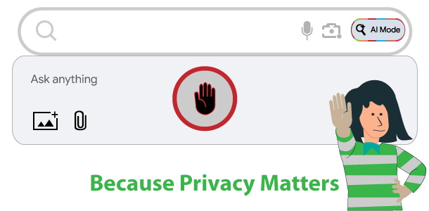 rectangle search box and person with hand up for stop concept illustration of search engine chat box