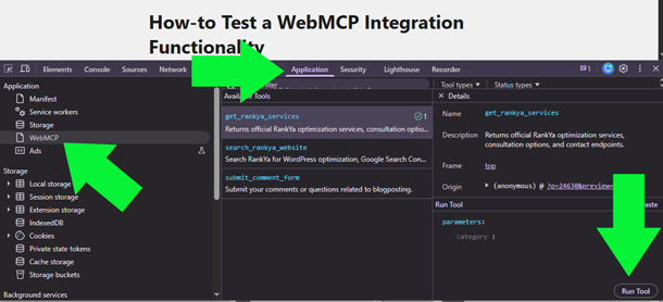 Web Dev Toolbar for webMCP Application